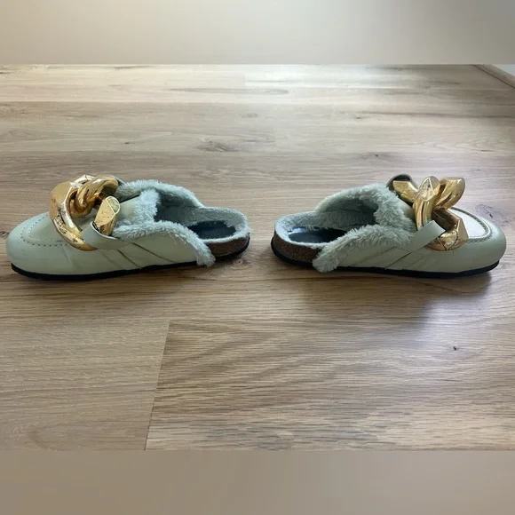 JW Anderson fur lined leather chain mules - Picture 3 of 10